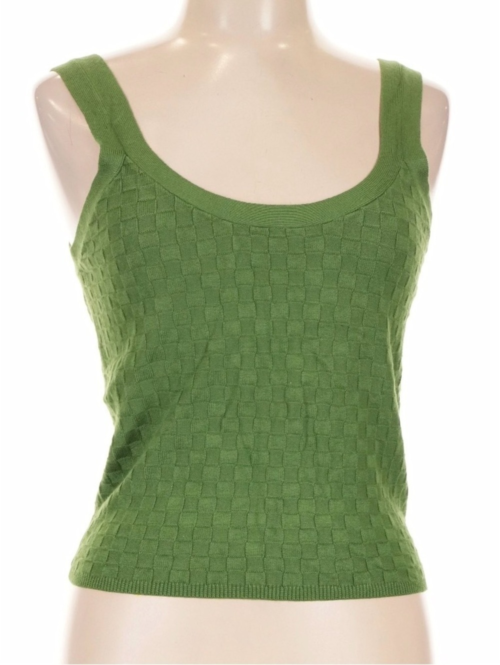 Abercrombie & Fitch Green Textured Tank Top Small
